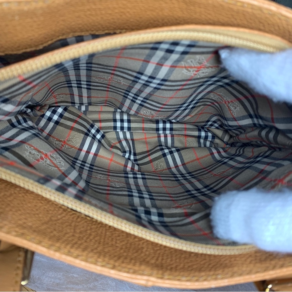 Burberry Tan Leather Tote Bag - Picture 13 of 16